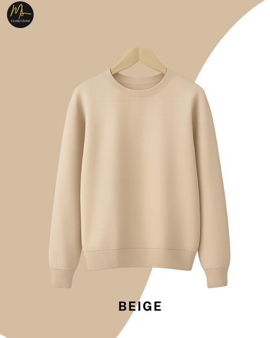 Plain Beige Sweatshirt
