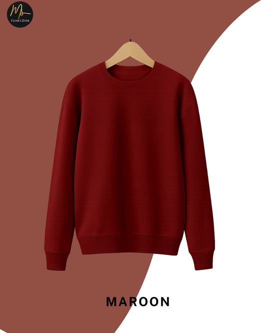 Plain Maroon Sweatshirt