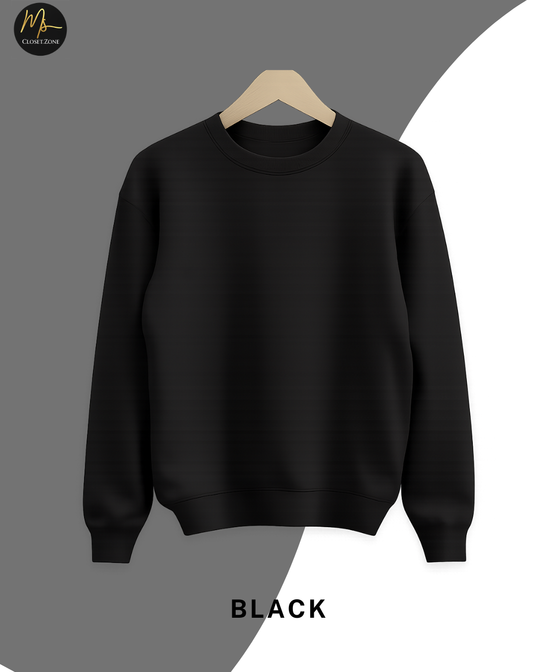 Plain Black Sweatshirt