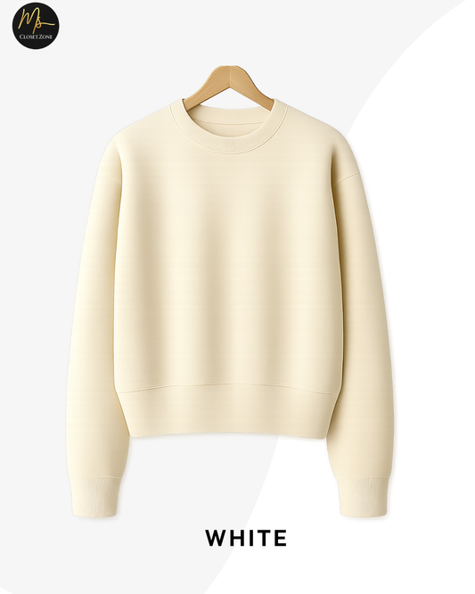 Plain White Sweatshirt