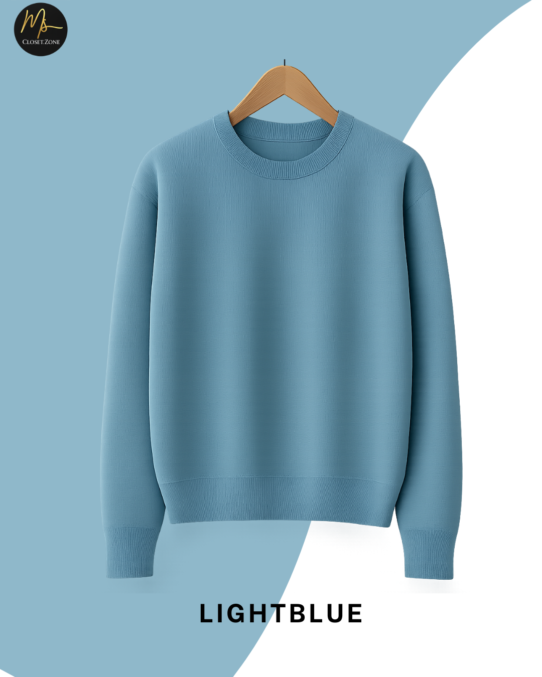 Plain Lightblue Sweatshirt