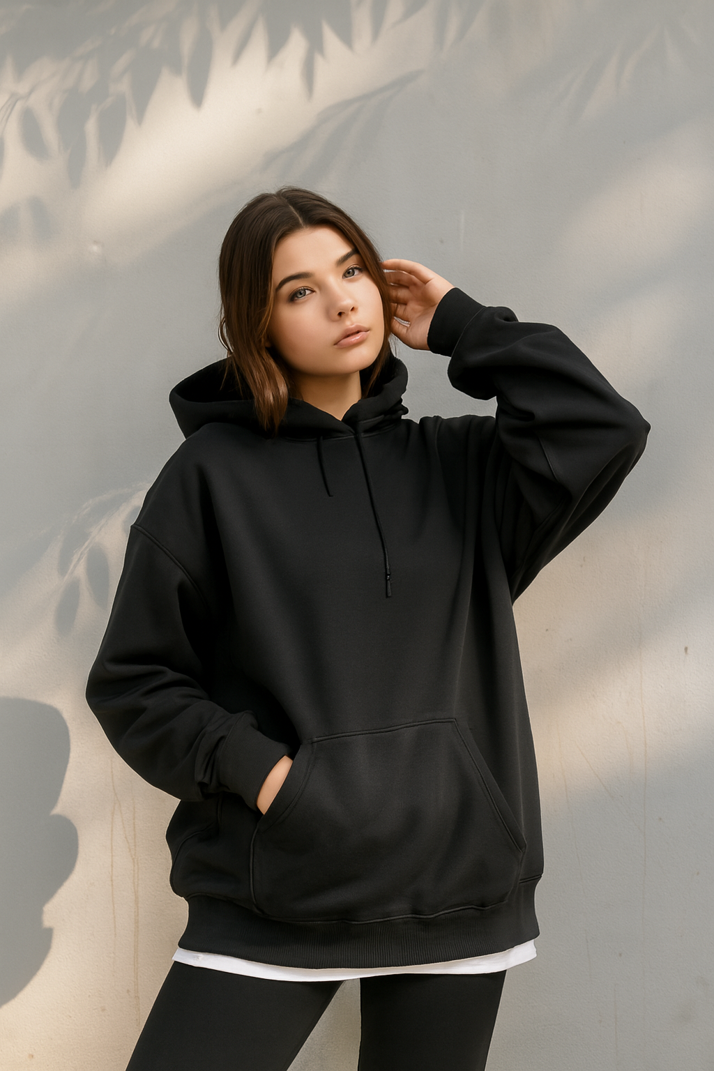 Plain Black Hoodie