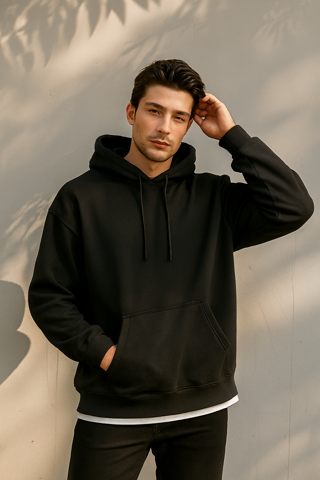 Plain Black Hoodie