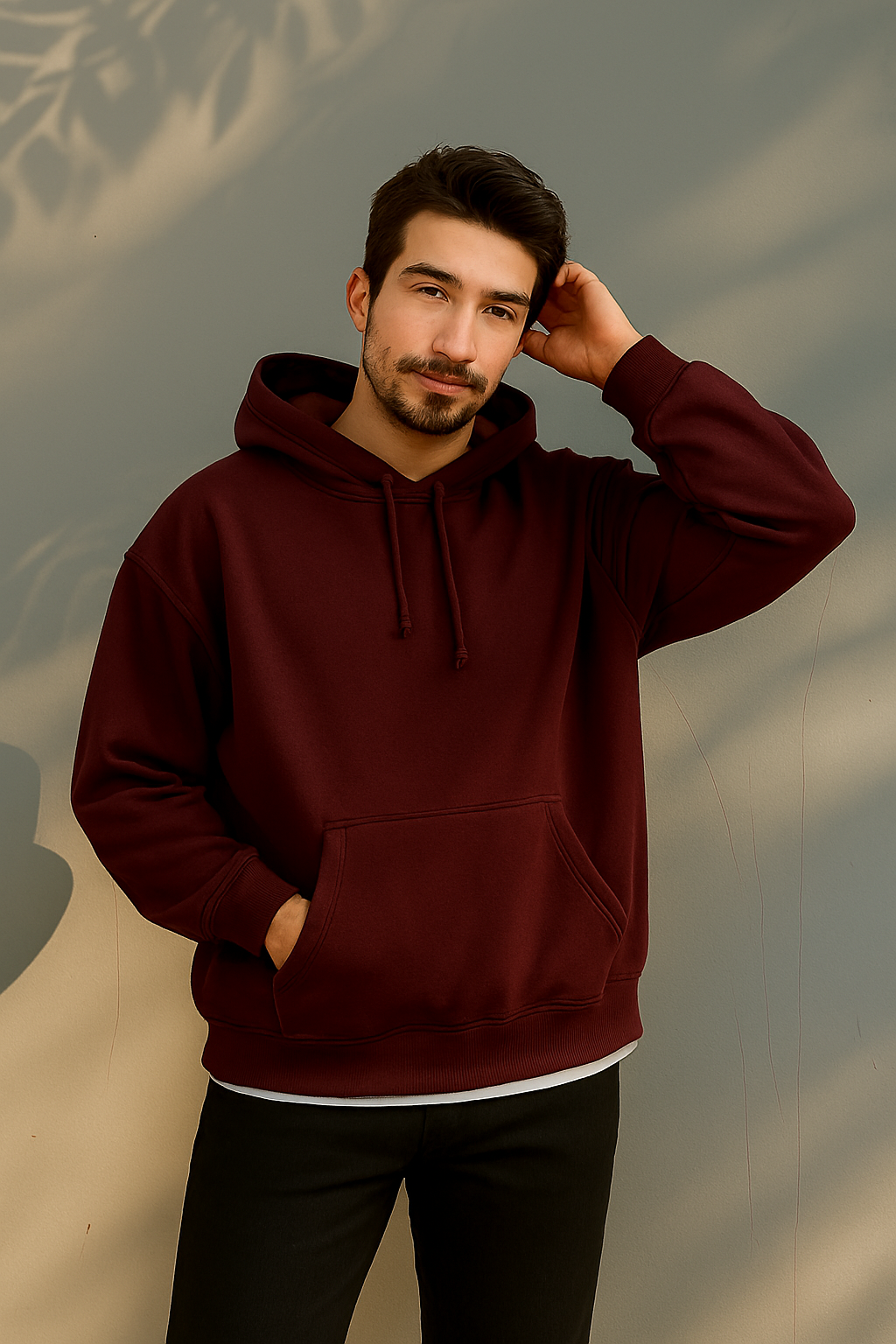 Plain Maroon Hoodie