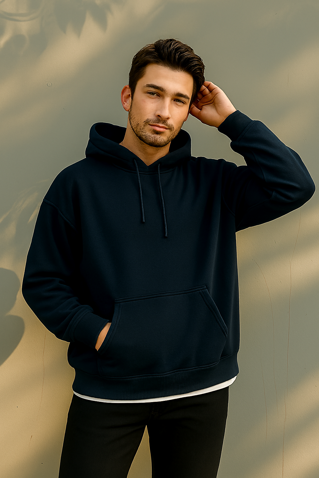 Plain Navyblue Hoodie