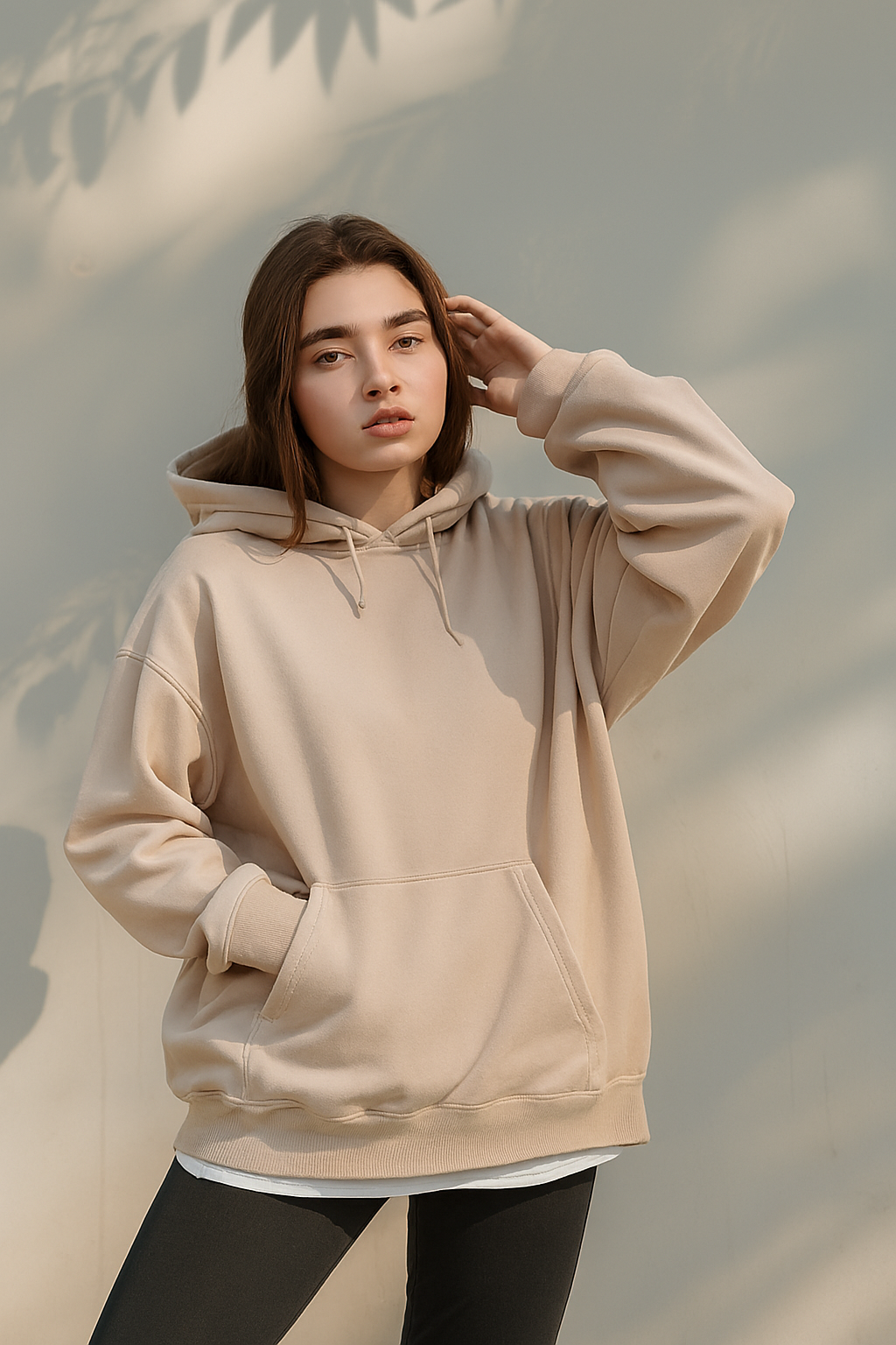 Plain Beige Hoodie