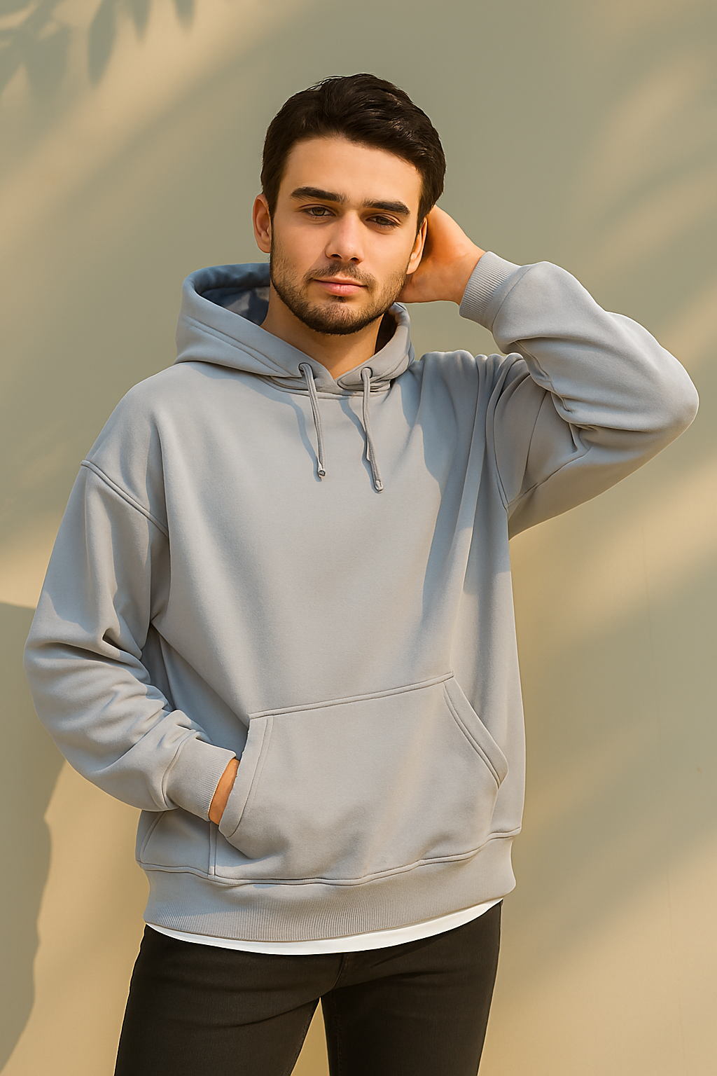 Plain Ash-Grey Hoodie