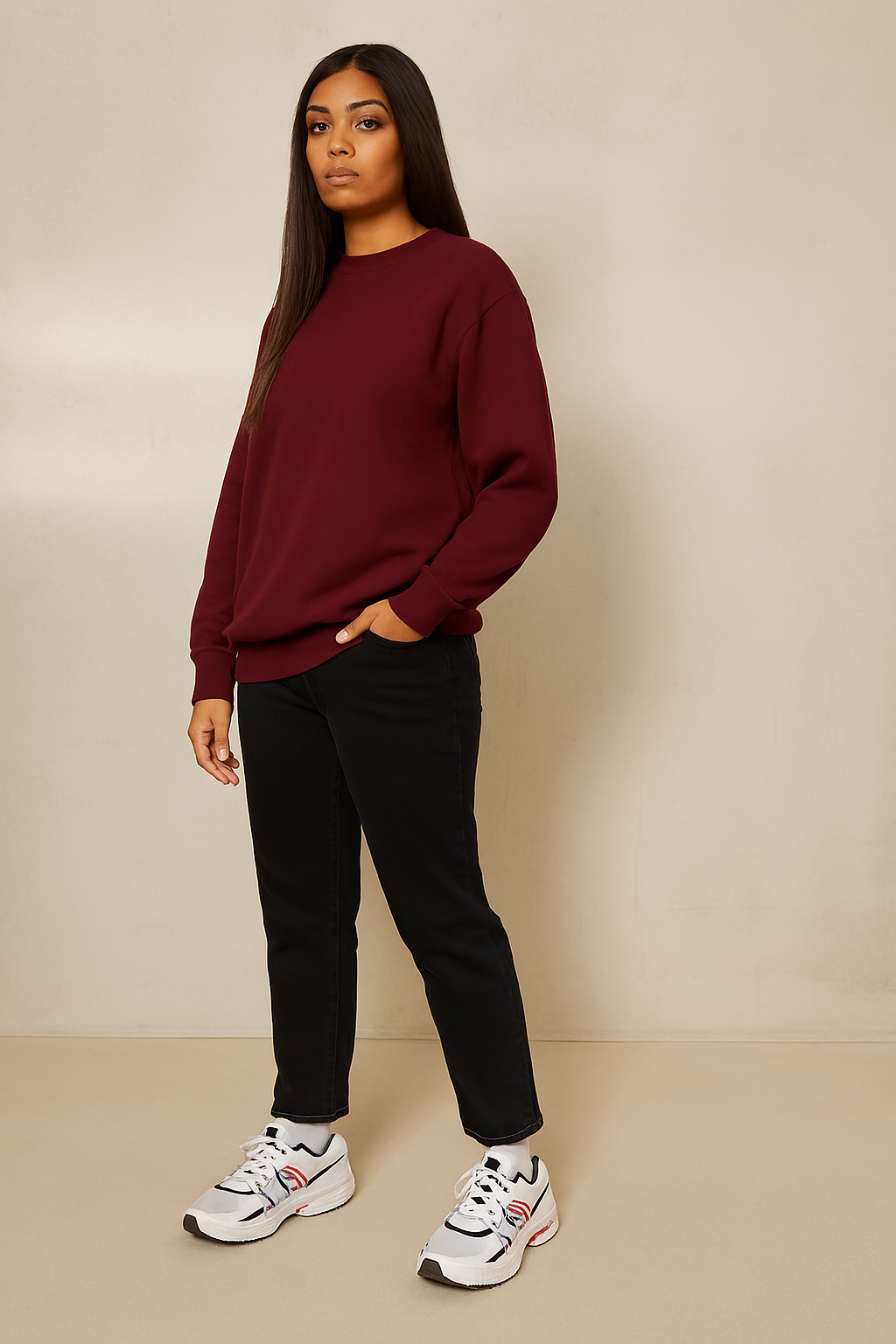 Plain Maroon Sweatshirt