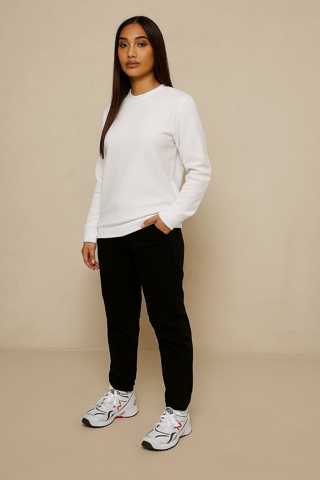 Plain White Sweatshirt