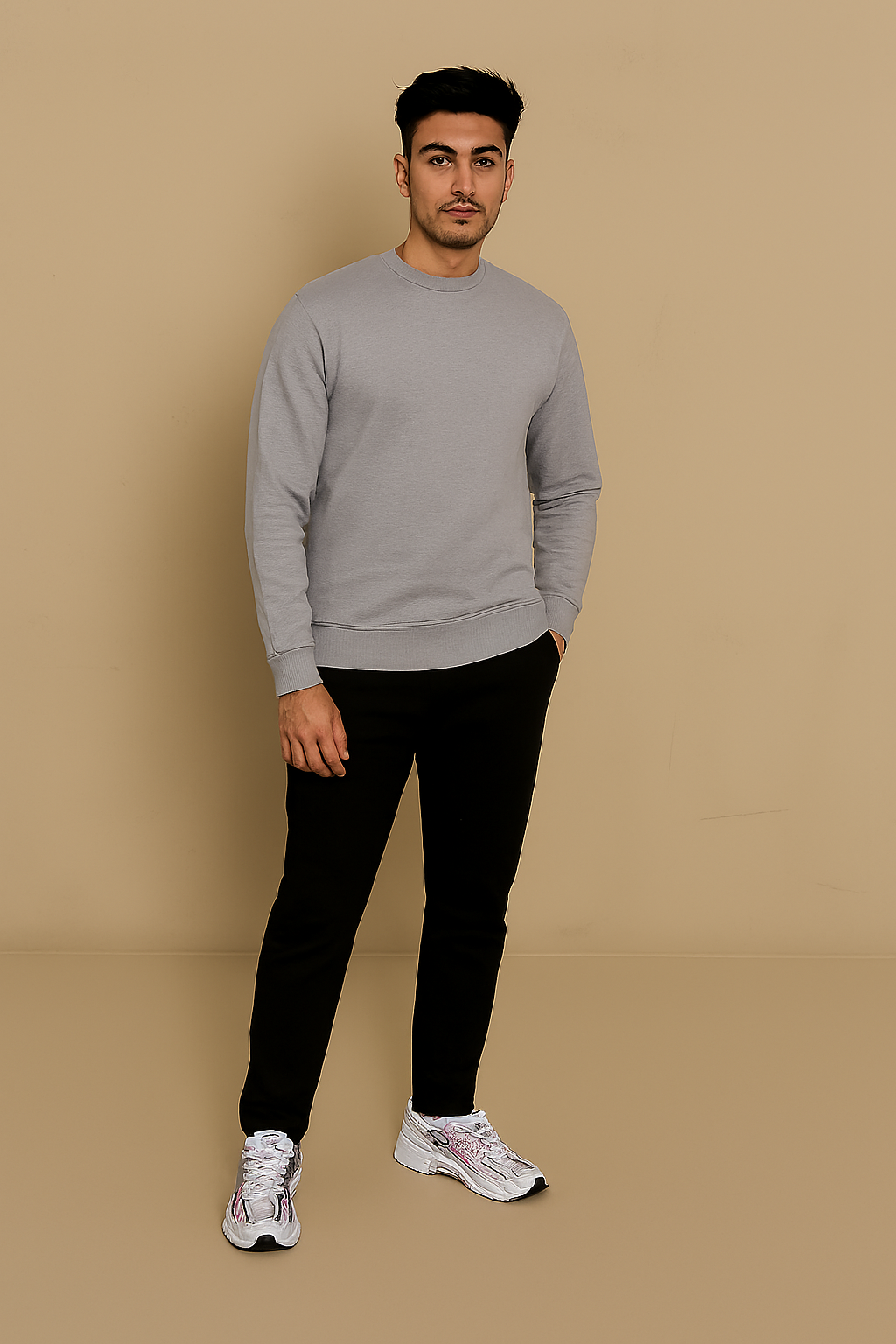 Plain Ash-Grey Sweatshirt