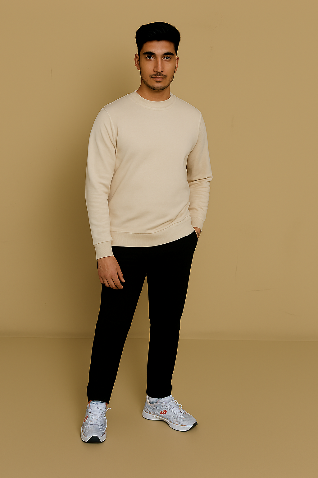 Plain Beige Sweatshirt