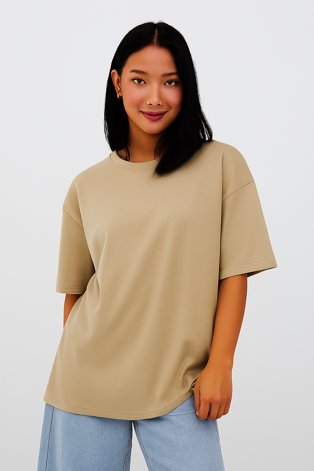 Beige DropShoulder T-shirt