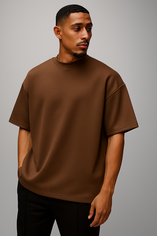 Brown DropShoulder T-shirt