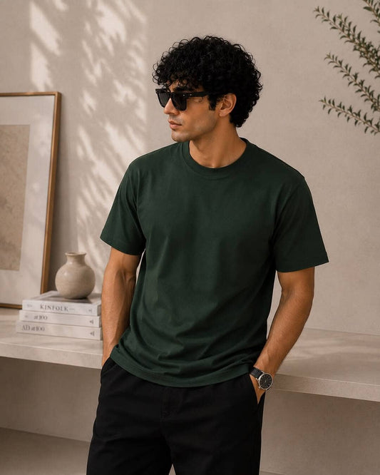 Darkgreen Basic Normal Fit T-Shirt