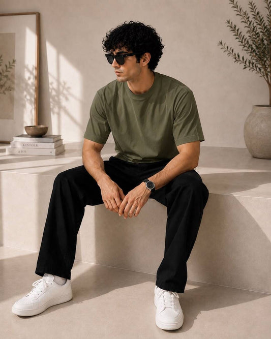 Olivegreen Basic Normal Fit T-Shirt