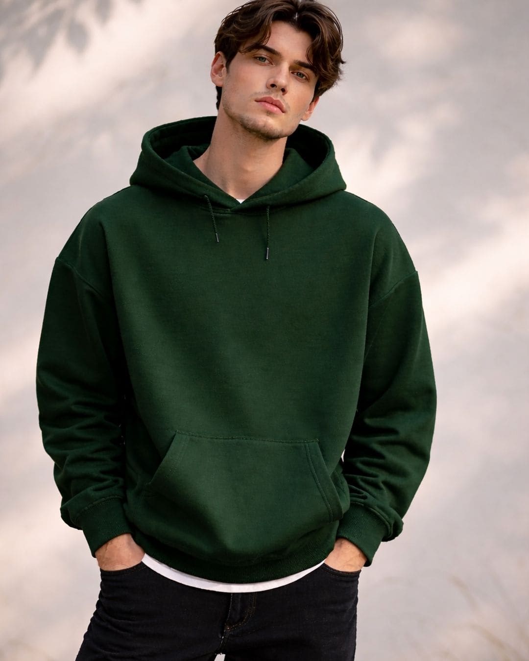 Plain Darkgreen Hoodie