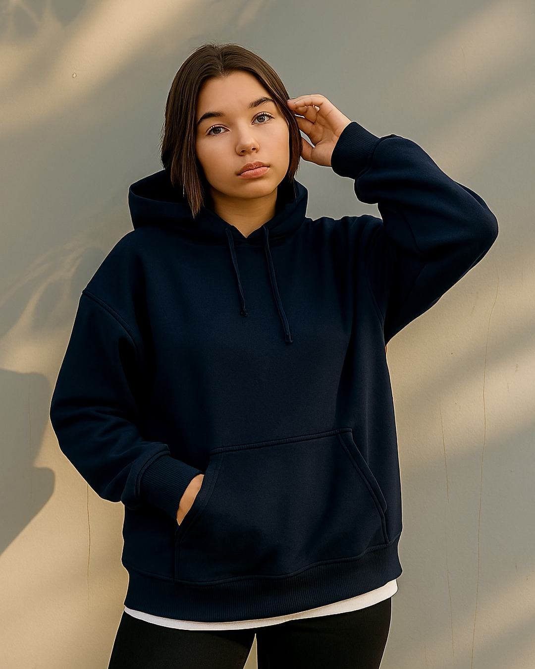 Plain Navyblue Hoodie