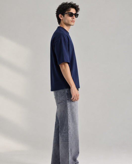Navyblue  Plain Oversized