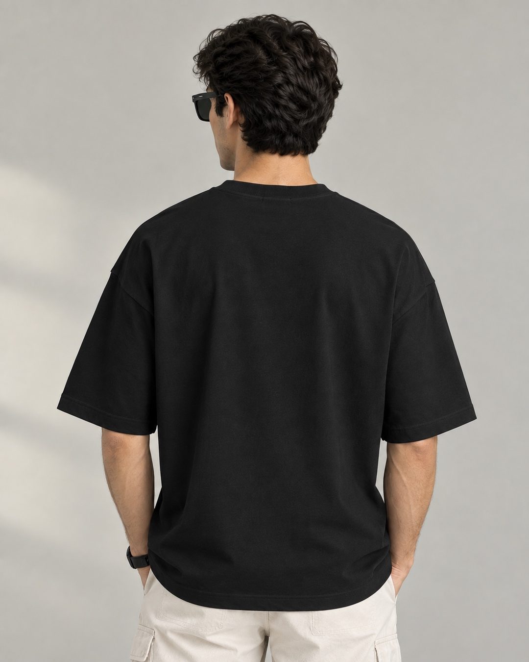 Black  Plain Oversized