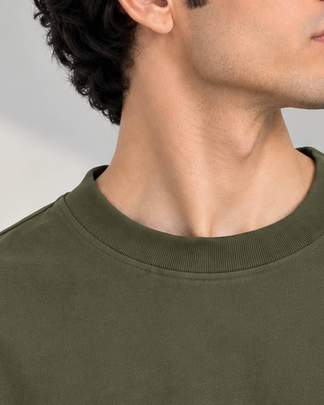 Olivegreen  Plain Oversized