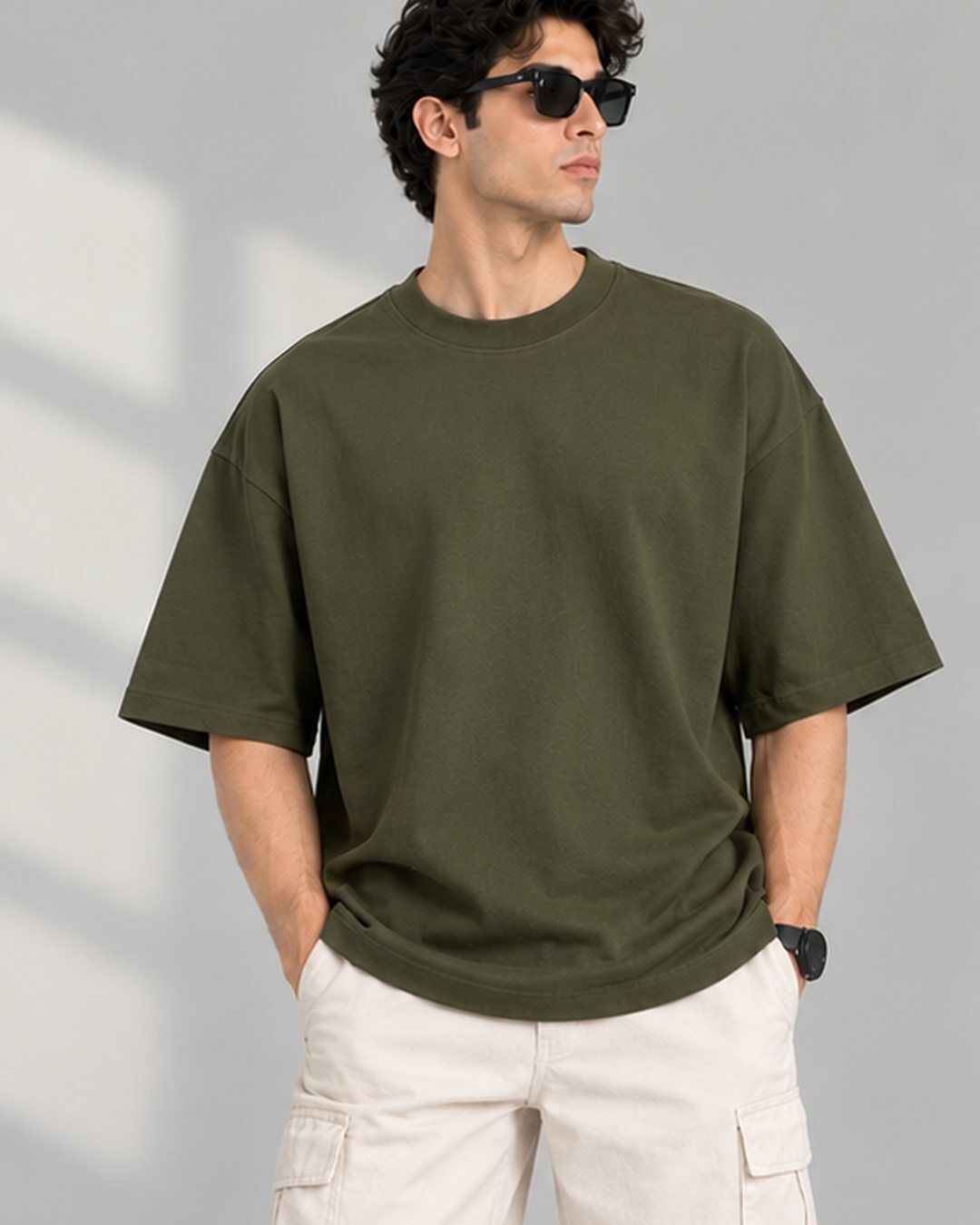 Olivegreen  Plain Oversized