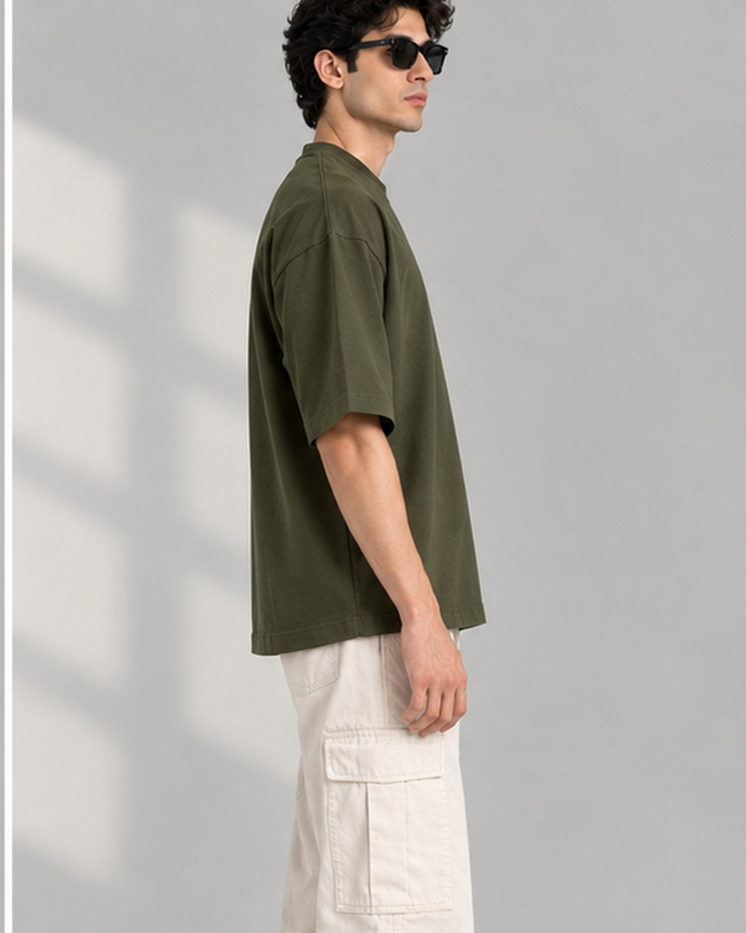 Olivegreen  Plain Oversized