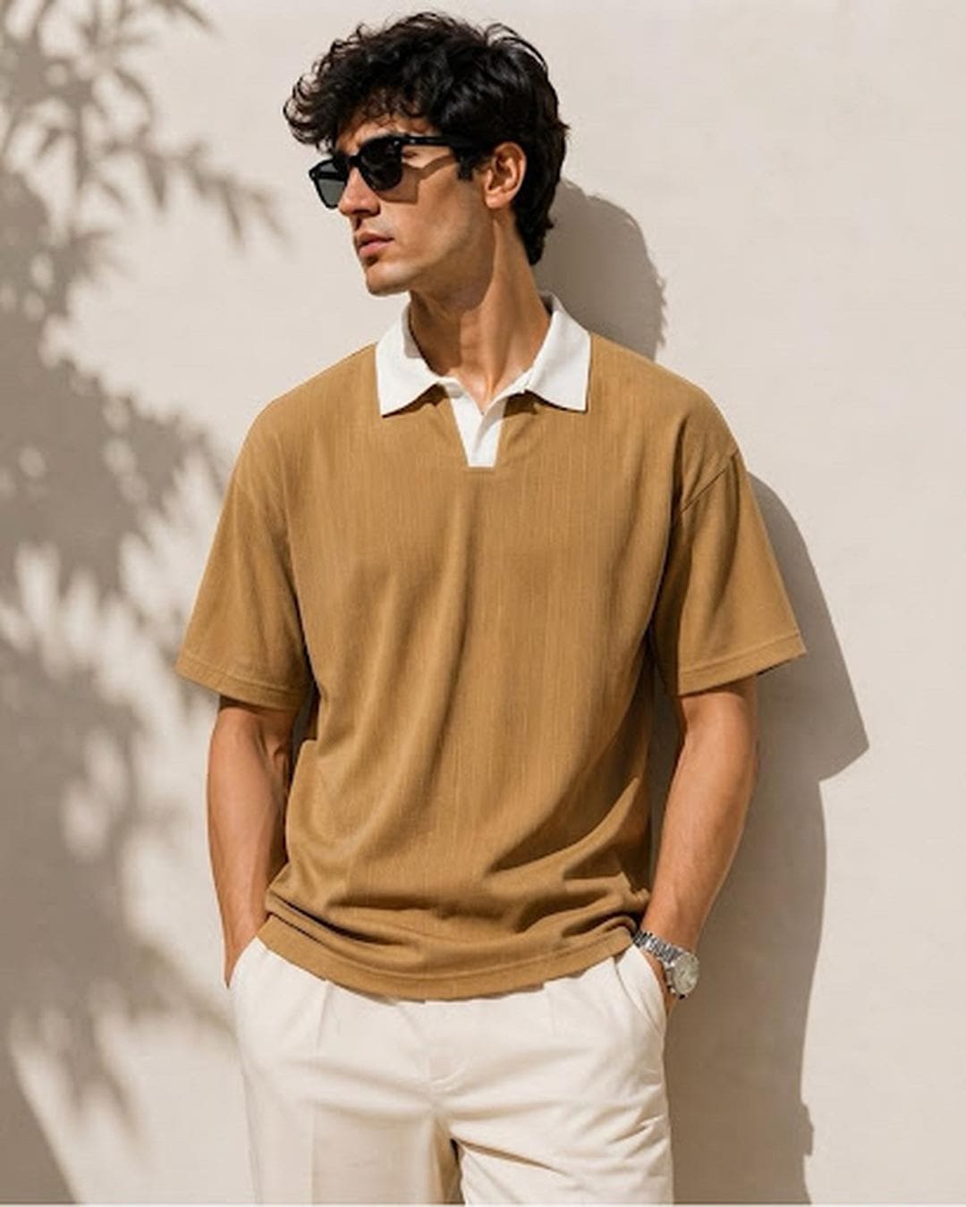 Beige  Elite Collar Drop