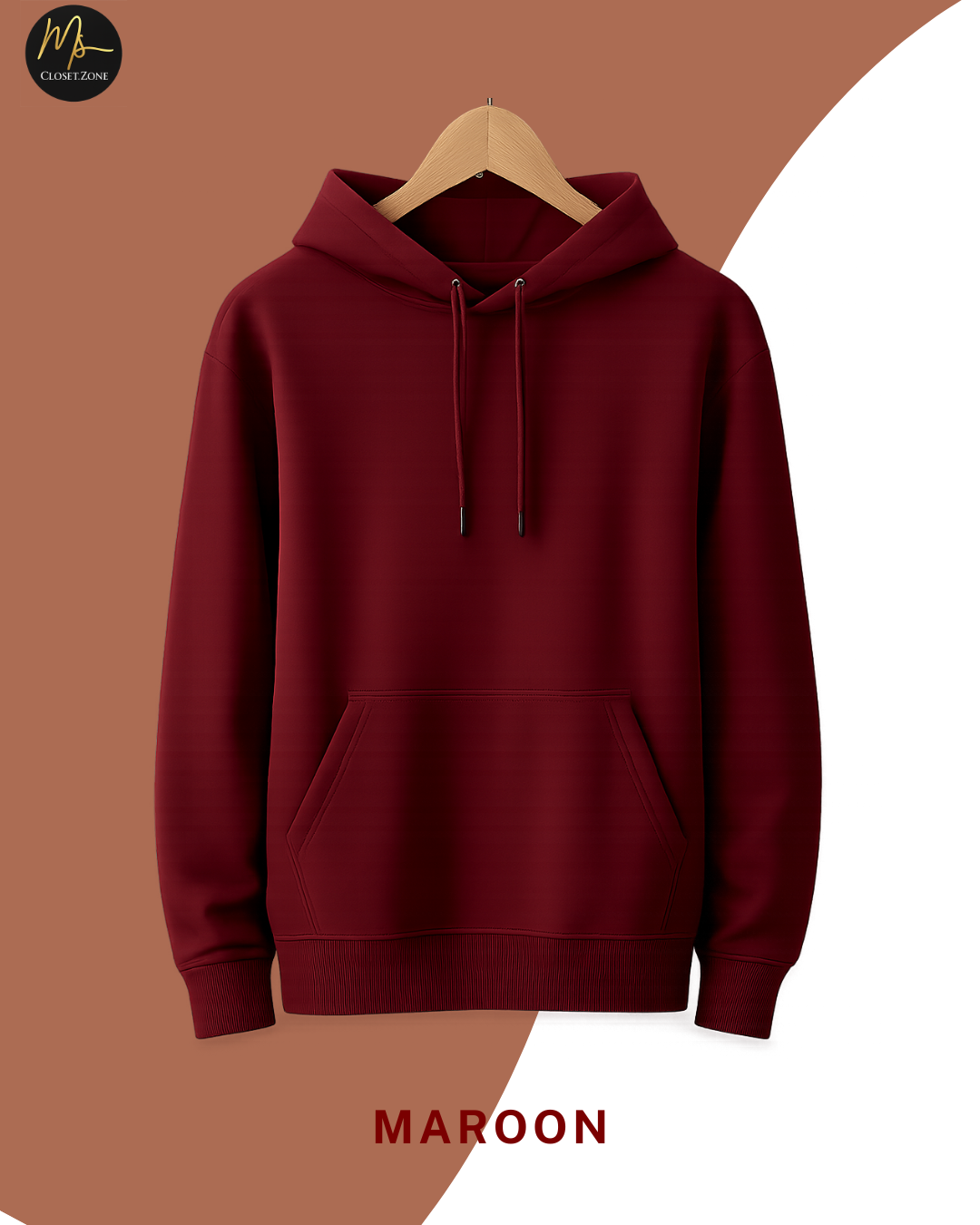 Plain Maroon Hoodie