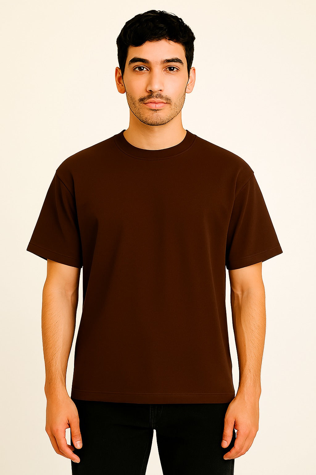 Brown Basic Normal Fit T-Shirt