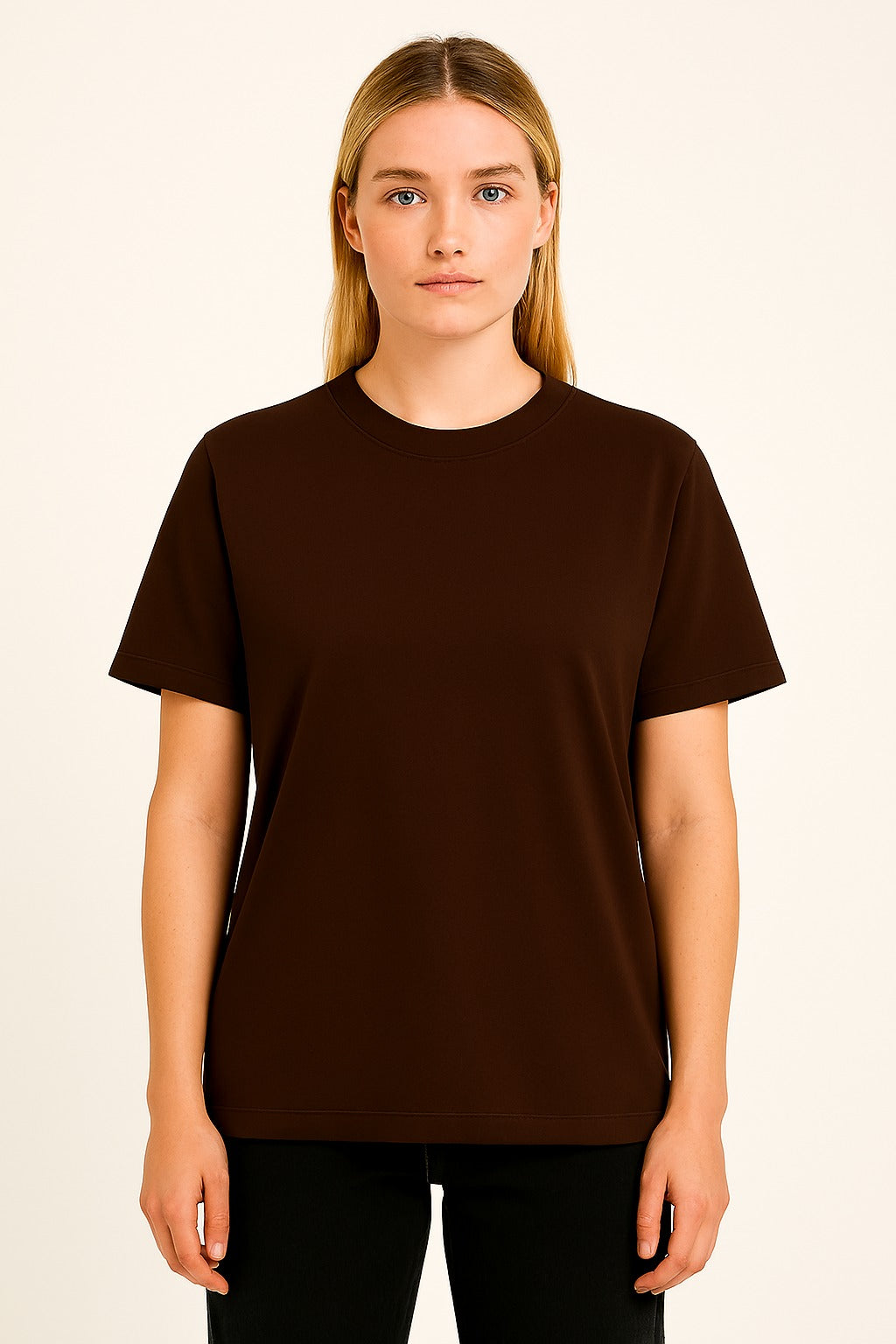Brown Basic Normal Fit T-Shirt