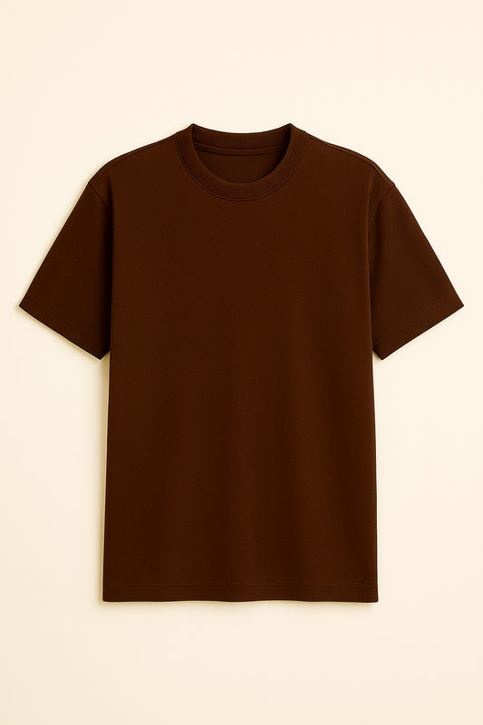 Brown Basic Normal Fit T-Shirt
