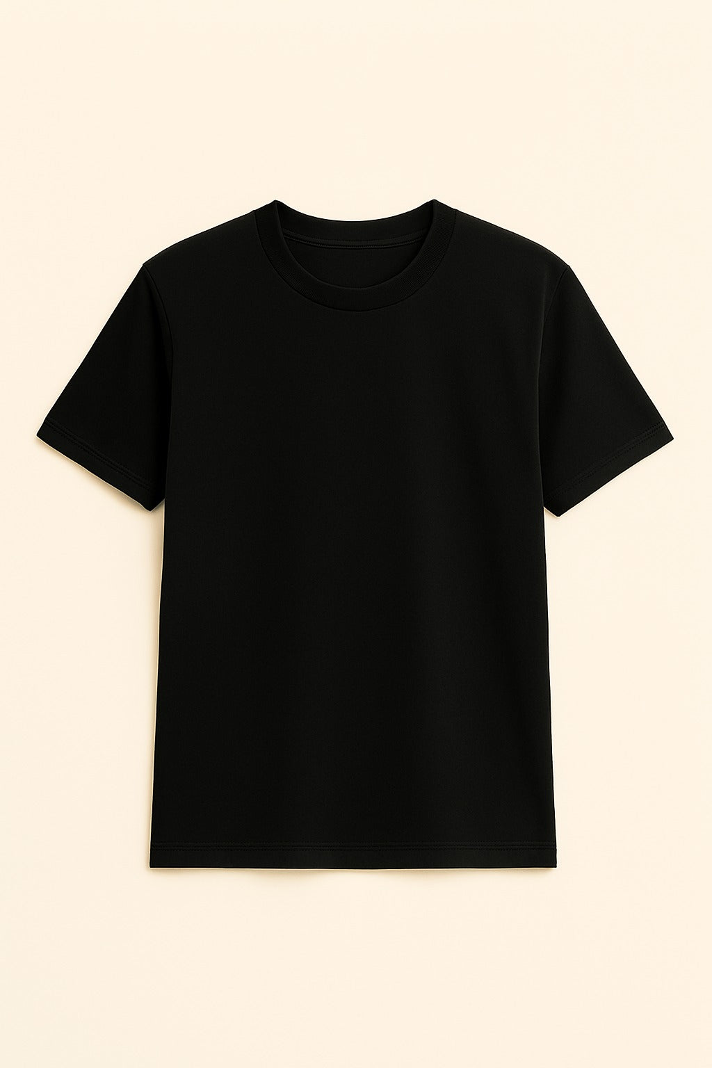Black Basic Normal Fit T-Shirt