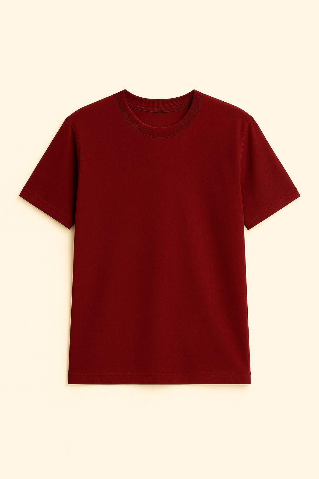 Maroon Basic Normal Fit T-Shirt