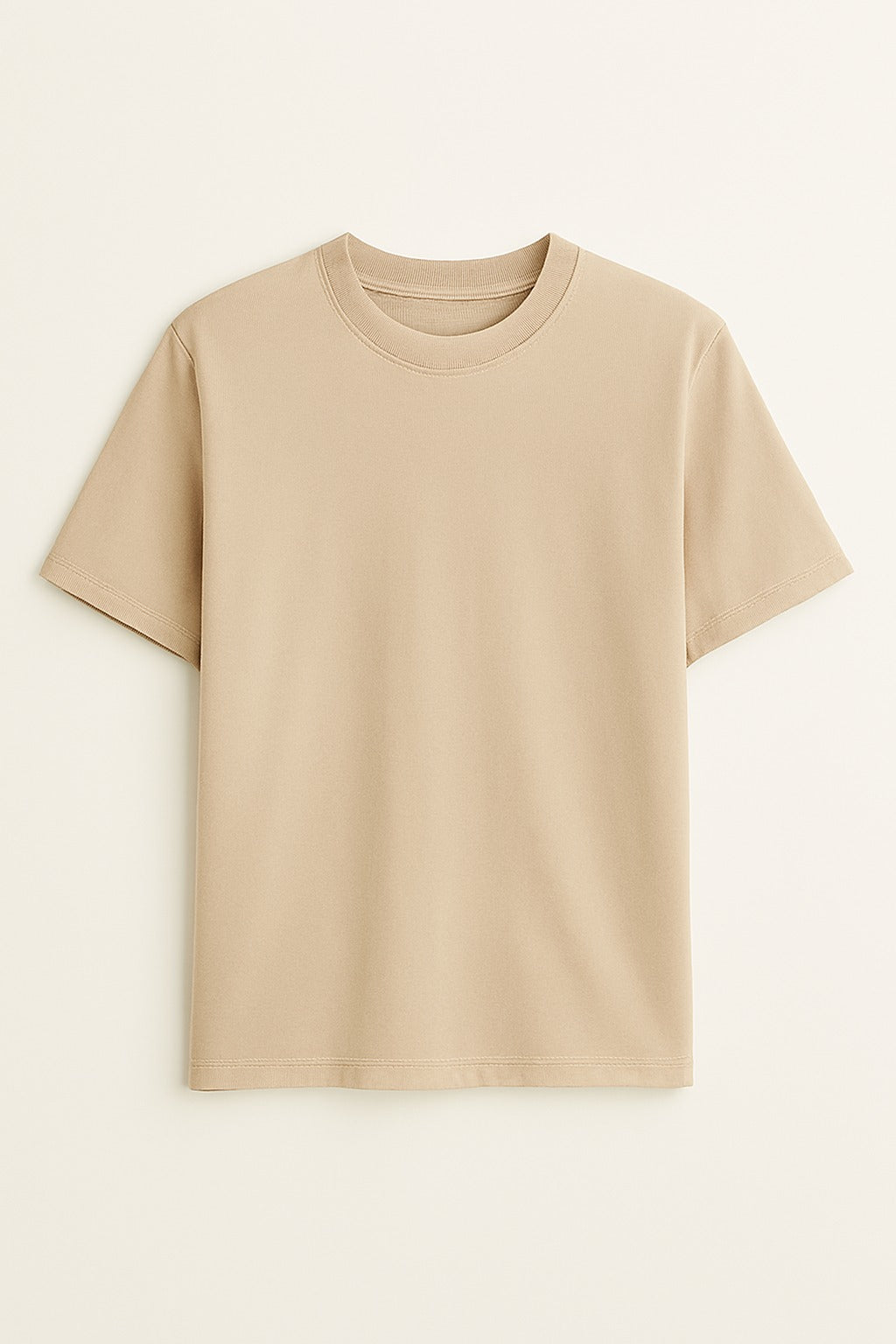 Beige Basic Normal Fit T-Shirt
