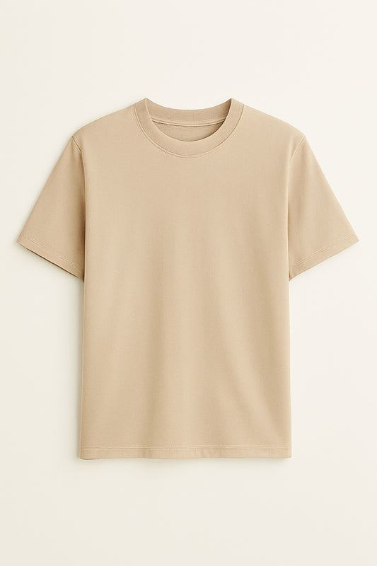 Beige Basic Normal Fit T-Shirt