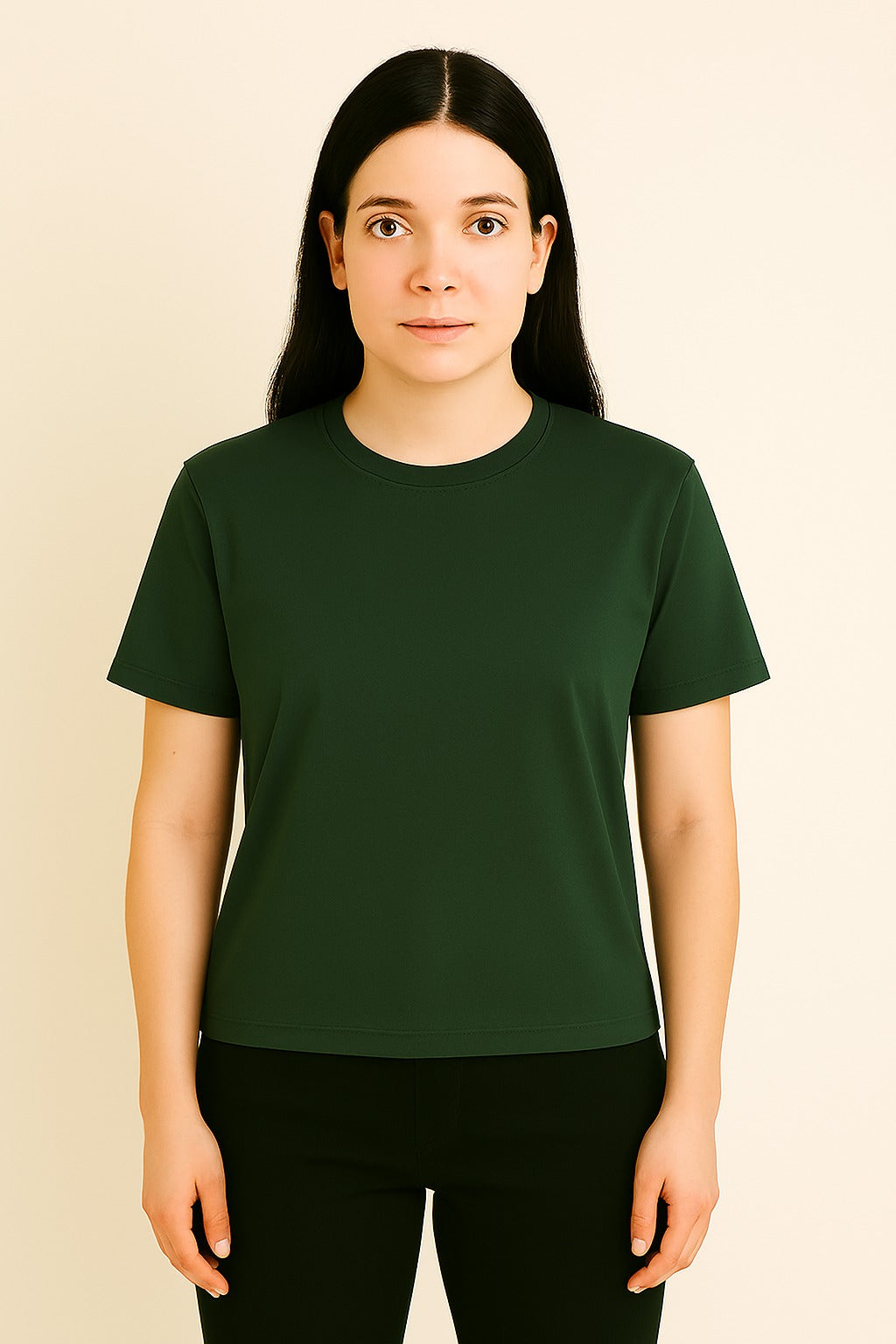 Darkgreen Basic Normal Fit T-Shirt
