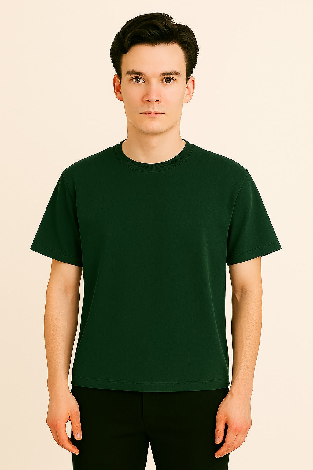 Darkgreen Basic Normal Fit T-Shirt