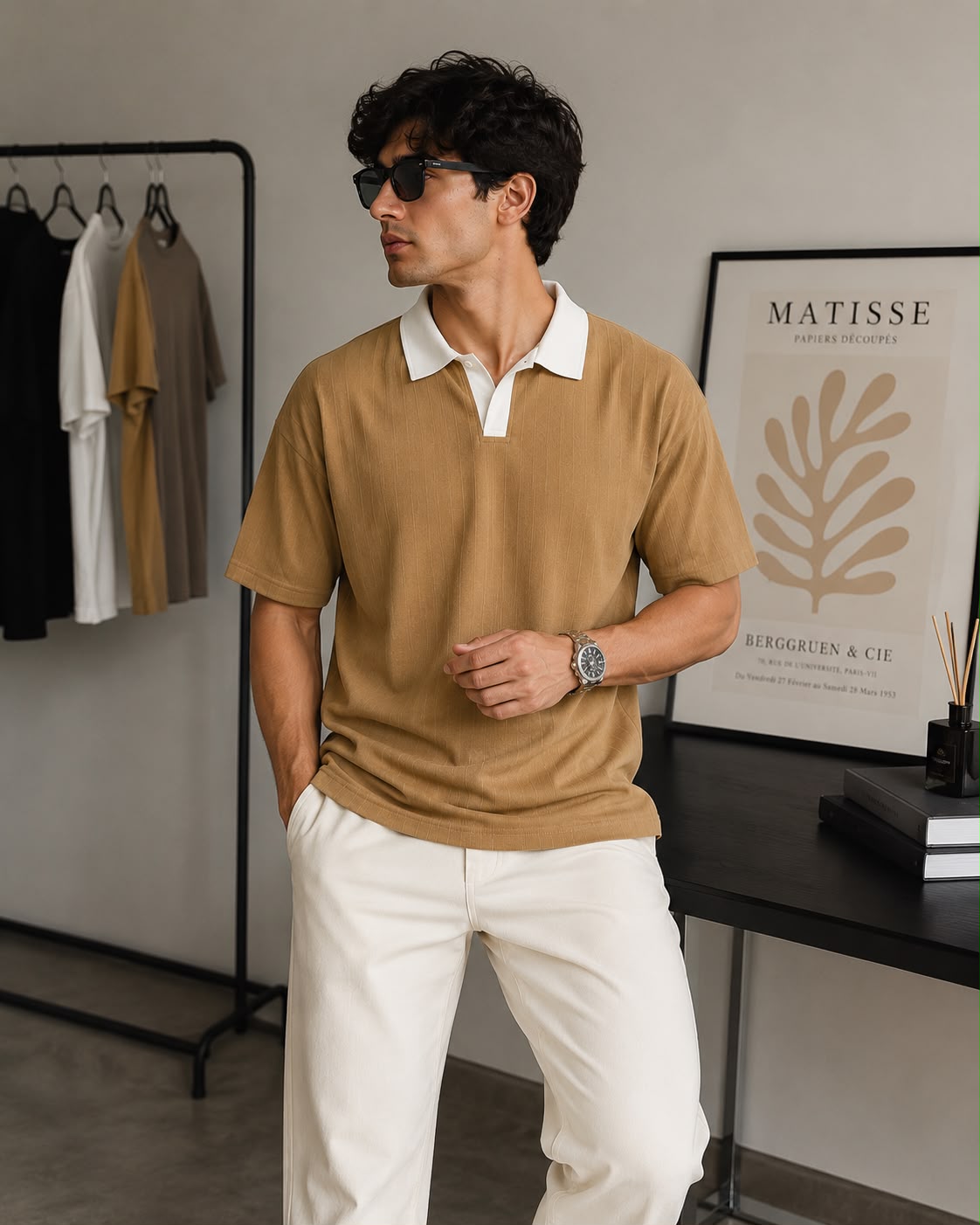 BEIGE ELITE COLLAR DROP ( FREE DELIEVERY)