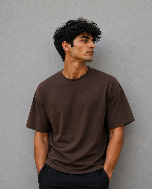 Brown Basic Normal Fit T-Shirt