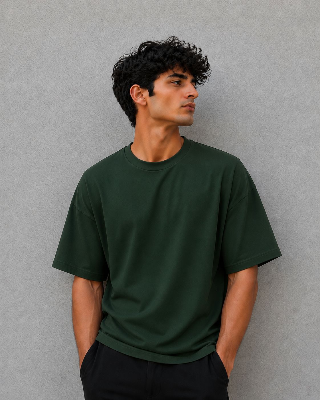 Darkgreen Basic Normal Fit T-Shirt