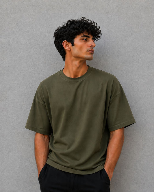 Olivegreen Basic Normal Fit T-Shirt