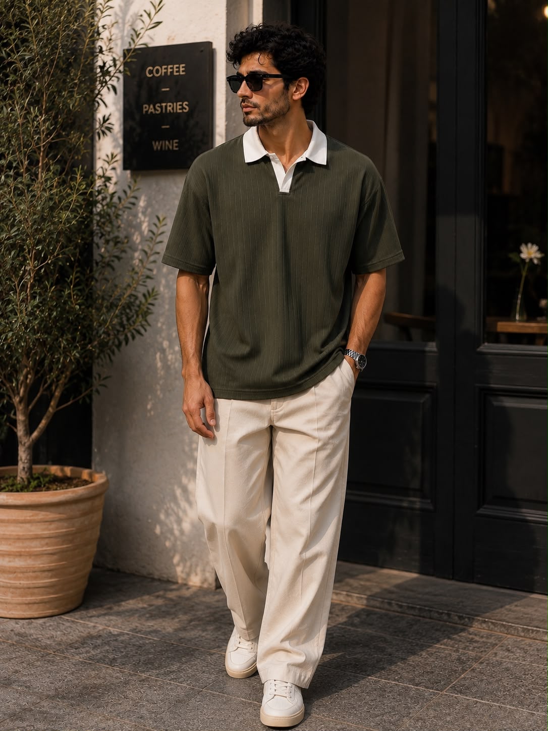 ELITE COLLAR DROP OLIVE GREEN ( FREE DELIEVERY )